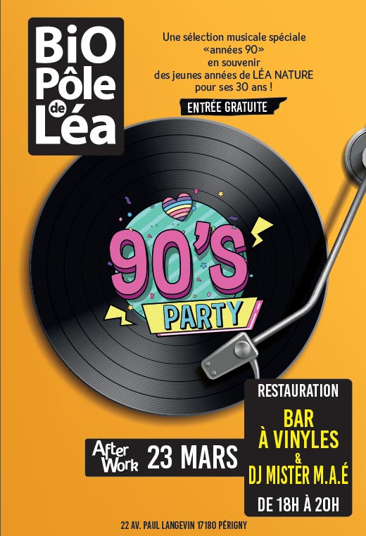 90’s Party avec bar à vinyles et DJ MAHE